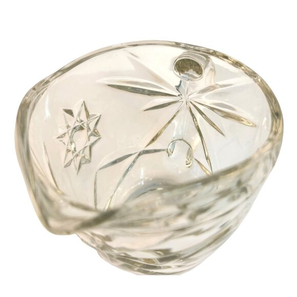 Vintage Anchor Hocking Star Of David Clear Glass Creamer Pitcher Prescut Design - Picture 2 of 5